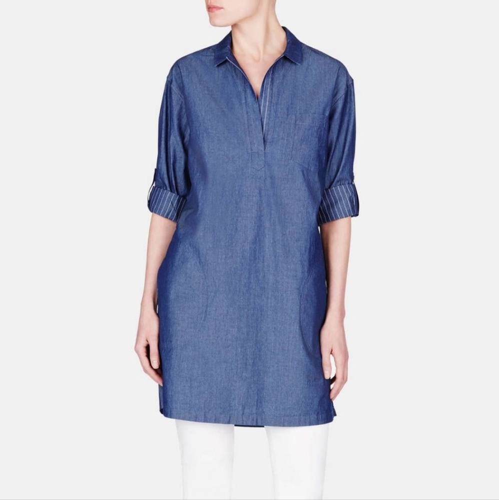 ATM sz XS Chambray Pullover Shirt-dress